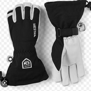 Army Leather Heli Ski 5-finger Hestra Gloves